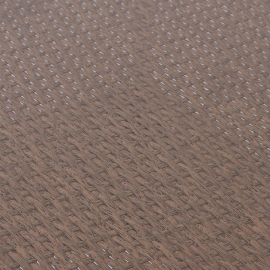 ΤΡΑΠΕΖΙ ΜΕΤΑΛΛΙΚΟ MILITARY RATTAN ΜΠΕΖ ΚΑΦΕ HM5141.32 120x70x75Υ εκ.