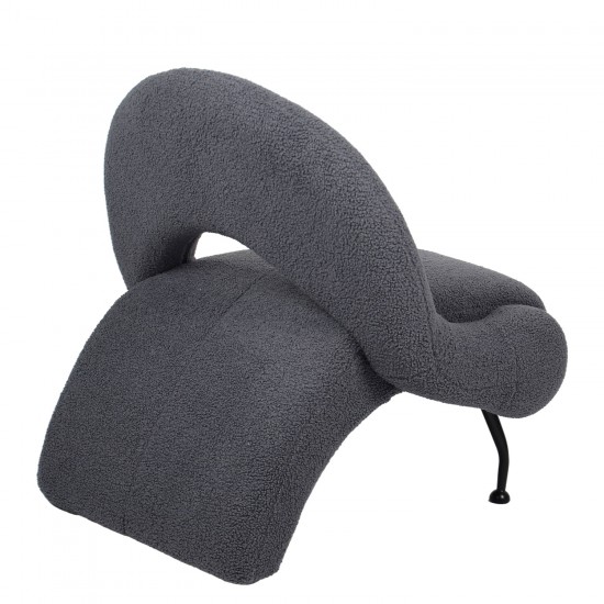 Πολυθρόνα ArteLibre PASIPHAE Γκρι Ύφασμα/Μέταλλο/Ξύλο 80x86x80cm