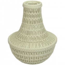 Κηροπήγιο ArteLibre Χάντρες Μπεζ Polyresin 12.5x12.5x15.4cm