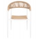 ΠΟΛΥΘΡΟΝΑ ΑΛΟΥΜΙΝΙΟΥ GRET HM5854.01 ΛΕΥΚΗ PE RATTAN ΜΠΕΖ 56x55,5x78Υεκ.