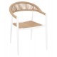 ΠΟΛΥΘΡΟΝΑ ΑΛΟΥΜΙΝΙΟΥ GRET HM5854.01 ΛΕΥΚΗ PE RATTAN ΜΠΕΖ 56x55,5x78Υεκ.