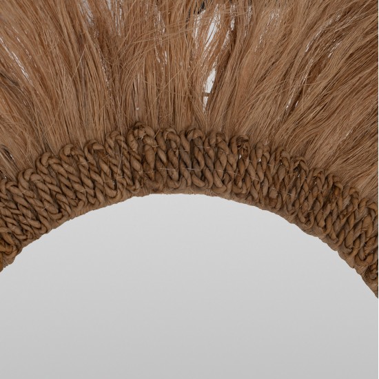 ΚΑΘΡΕΠΤΗΣ ΣΤΡΟΓΓΥΛΟΣ ΜΕ ΠΛΑΙΣΙΟ ΑΠΟ ΑΜΠΑΚΑ ΣΕ ΧΡΩΜΑ ΦΥΣΙΚΟ Φ90x4,5x90Yεκ. HM7730