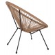 ΠΟΛΥΘΡΟΝΑ ACAPULCO Τ. ΦΩΛΙΑ ΜΕΤΑΛΛΟ ΜΑΥΡΟ ΜΕ TWISTED WICKER HM5871.01 70x73x79 εκ.