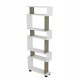 ΒΙΒΛΙΟΘΗΚΗ ΜΕΛΑΜΙΝΗΣ OWLOLIVE GREY ΛΕΥΚΟ 60x19,5x165Yεκ.HM8923.11