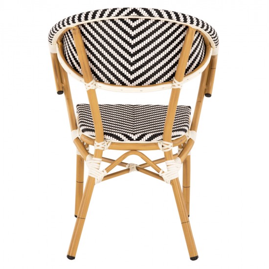 ΠΟΛΥΘΡΟΝΑ BAMBOO LOOK HM5861.01 ΜΑΥΡΟ-ΛΕΥΚΟ 57x55x82 εκ.