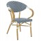 ΠΟΛΥΘΡΟΝΑ BAMBOO LOOK HM5861.02 ΜΠΛΕ-ΛΕΥΚΟ 59x56x82Yεκ.