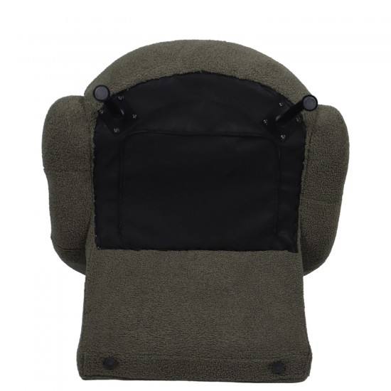 Πολυθρόνα ArteLibre PASIPHAE Πράσινο Ύφασμα/Μέταλλο/Ξύλο 80x86x80cm