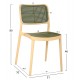 ΚΑΡΕΚΛΑ ΠΟΛΥΠΡΟΠΥΛΕΝΙΟΥ MEKO HM5934.04 ΜΠΕΖ ΜΕ OLIVE GREEN ΨΑΘΑ 51x52x80Υεκ.