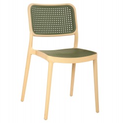 ΚΑΡΕΚΛΑ ΠΟΛΥΠΡΟΠΥΛΕΝΙΟΥ MEKO HM5934.04 ΜΠΕΖ ΜΕ OLIVE GREEN ΨΑΘΑ 51x52x80Υεκ.