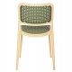ΚΑΡΕΚΛΑ ΠΟΛΥΠΡΟΠΥΛΕΝΙΟΥ MEKO HM5934.04 ΜΠΕΖ ΜΕ OLIVE GREEN ΨΑΘΑ 51x52x80Υεκ.