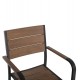 ΠΟΛΥΘΡΟΝΑ ΑΛΟΥΜΙΝΙΟΥ SAGA ΜΑΥΡΗ ΜΕ POLYWOOD HM5127.03 56x55x85,5Yεκ.