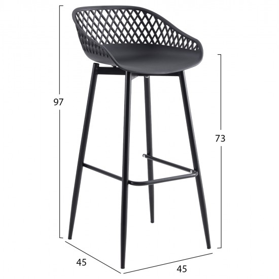 ΣΚΑΜΠΟ ΠΟΛΥΠΡΟΠΥΛΕΝΙΟΥ AVAYA HM8686.12 ΜΑΥΡΟ ΜΕ ΜΕΤΑΛΛΙΚΑ ΠΟΔΙΑ 45x45x97Υ εκ.