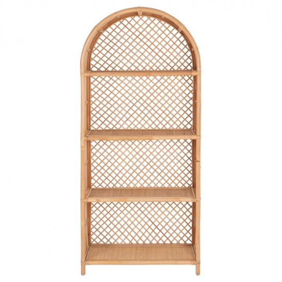 ΒΙΒΛΙΟΘΗΚΗ SIMOK HM9552 ΑΠΟ ΦΥΣΙΚΟ RATTAN ΣΕ ΦΥΣΙΚΟ ΧΡΩΜΑ 80x40x182Υεκ.