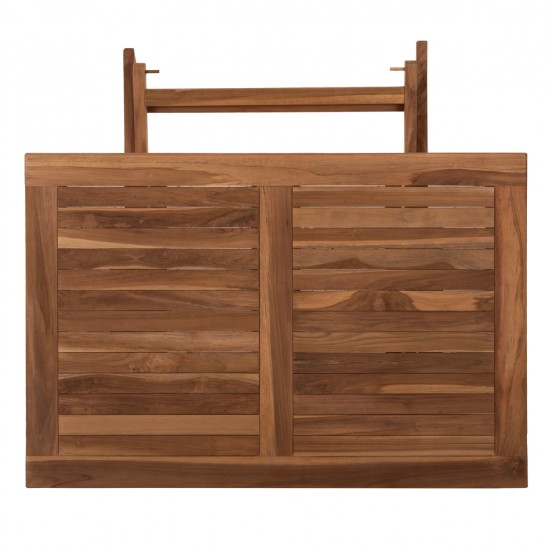 ΤΡΑΠΕΖΙ ΤΡΑΠΕΖΑΡΙΑΣ KENDALL ΠΤΥΣΣΟΜΕΝΟ HM9542 TEAK ΣΕ ΦΥΣΙΚΟ ΧΡΩΜΑ 120x80x75Yεκ.