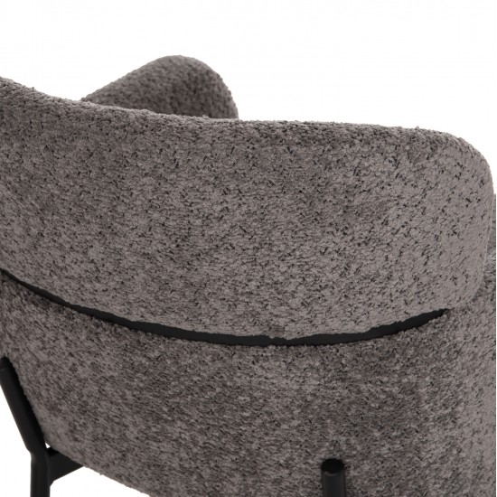 ΠΟΛΥΘΡΟΝΑ WOLF HM8583.01 ΓΚΡΙ ΥΦΑΣΜΑ ΜΠΟΥΚΛΕ ΜΕ ΜΕΤΑΛΛΙΚΑ ΠΟΔΙΑ 56x62x80Yεκ.