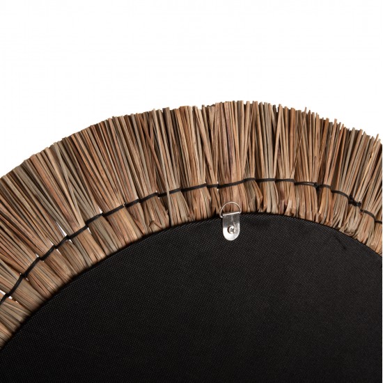 ΚΑΘΡΕΠΤΗΣ ΤΟΙΧΟΥ HM7834 ΜΕ ΠΛΕΚΤΟ ΠΛΑΙΣΙΟ MENDONG GRASS Φ70εκ ΣΕ ΜΑΥΡΟ & ΦΥΣΙΚΟ