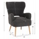 ΜΠΕΡΖΕΡΑ ΠΟΛΥΘΡΟΝΑ MYLIE ΓΚΡΙ ΜΠΟΥΚΛΕ HM8394.21 66X75X93Υ εκ.