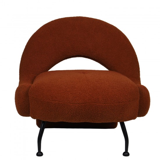 Πολυθρόνα ArteLibre PASIPHAE Πορτοκαλί Ύφασμα/Μέταλλο/Ξύλο 80x86x80cm