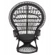 ΠΟΛΥΘΡΟΝΑ ROYAL PEACOCK HM9342.03 RATTAN ΜΑΥΡΟ-ΜΑΞΙΛΑΡΙ ΜΑΥΡΟ 114x72x150Yεκ.