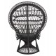 ΠΟΛΥΘΡΟΝΑ ROYAL PEACOCK HM9342.03 RATTAN ΜΑΥΡΟ-ΜΑΞΙΛΑΡΙ ΜΑΥΡΟ 114x72x150Yεκ.