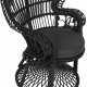 ΠΟΛΥΘΡΟΝΑ ROYAL PEACOCK HM9342.03 RATTAN ΜΑΥΡΟ-ΜΑΞΙΛΑΡΙ ΜΑΥΡΟ 114x72x150Yεκ.