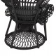 ΠΟΛΥΘΡΟΝΑ ROYAL PEACOCK HM9342.03 RATTAN ΜΑΥΡΟ-ΜΑΞΙΛΑΡΙ ΜΑΥΡΟ 114x72x150Yεκ.