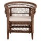 ΠΟΛΥΘΡΟΝΑ MALAWI HM9635.01 ΞΥΛΟ ΜΑΟΝΙ ΜΕ RATTAN ΚΑΦΕ-ΛΕΥΚΟ ΜΑΞΙΛΑΡΙ 80x70x86Υεκ.