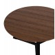ΤΡΑΠΕΖΙ ΣΑΛΟΝΙΟΥ ΣΤΡΟΓΓΥΛΟ ROCKET HM9586.04 MDF WALNUT-ΜΑΥΡΗ ΣΑΓΡΕ ΒΑΣΗ Φ80x42Υεκ.