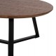 ΤΡΑΠΕΖΙ ΣΑΛΟΝΙΟΥ ΣΤΡΟΓΓΥΛΟ ROCKET HM9586.04 MDF WALNUT-ΜΑΥΡΗ ΣΑΓΡΕ ΒΑΣΗ Φ80x42Υεκ.
