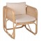 ΠΟΛΥΘΡΟΝΑ WENDY HM9816 RATTAN ΣΕ ΦΥΣΙΚΟ ΧΡΩΜΑ-ΛΕΥΚΑ ΜΑΞΙΛΑΡΙΑ 73x72x84Yεκ.