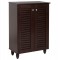 ΠΑΠΟΥΤΣΟΘΗΚΗ-ΝΤΟΥΛΑΠΑ PROLLY HM9608.01 ΜΕΛΑΜΙΝΗ WENGE-2ΠΟΡΤΕΣ-4ΡΑΦΙΑ 60x34x88Υεκ.