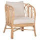 ΠΟΛΥΘΡΟΝΑ ESTOR HM9817 RATTAN ΣΕ ΦΥΣΙΚΟ-ΛΕΥΚΟ ΜΑΞΙΛΑΡΙ 78x75x92Υ εκ.