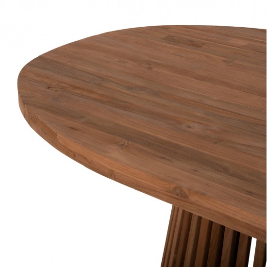ΤΡΑΠΕΖΙ ΤΡΑΠΕΖΑΡΙΑΣ REMIK HM9835 RECYCLED ΤΕΑΚ ΣΕ ΦΥΣΙΚΟ 100x200x75,5Yεκ. TOP 4εκ.