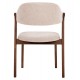 ΚΑΡΕΚΛΑ RIDER HM9734.02 RUBBERWOOD ΣΕ ΚΑΡΥΔΙ-ΥΦΑΣΜΑ ΕΚΡΟΥ 59x59x83Yεκ.