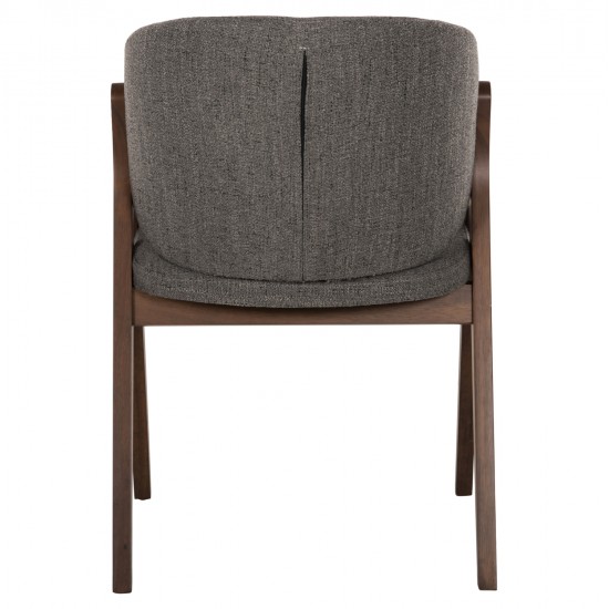 ΚΑΡΕΚΛΑ HANA HM9746.02 RUBBERWOOD ΣΕ ΚΑΡΥΔΙ ΧΡΩΜΑ-ΓΚΡΙ ΥΦΑΣΜΑ 55x60x84Yεκ.