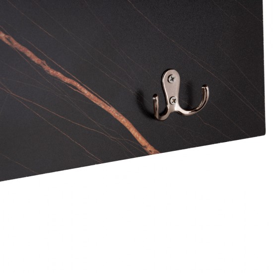 ΕΠΙΠΛΟ ΕΙΣΟΔΟΥ DELPHINE HM8876.12 ΜΕΛΑΜΙΝΗ ΣΕ ΦΥΣΙΚΟ-ΜΑΥΡΟ ΜΑΡΜΑΡΟ 80x31.5x52Yεκ