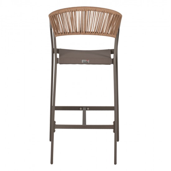 ΣΚΑΜΠΟ ΑΛΟΥΜΙΝΙΟΥ MIRI ΣΑΜΠΑΝΙ ΜΕ ΜΠΡΑΤΣΑ RATTAN & TEXTLINE 56x58x105Yεκ.HM5892.23