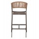 ΣΚΑΜΠΟ ΑΛΟΥΜΙΝΙΟΥ MIRI ΣΑΜΠΑΝΙ ΜΕ ΜΠΡΑΤΣΑ RATTAN & TEXTLINE 56x58x105Yεκ.HM5892.23