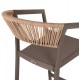 ΣΚΑΜΠΟ ΑΛΟΥΜΙΝΙΟΥ MIRI ΣΑΜΠΑΝΙ ΜΕ ΜΠΡΑΤΣΑ RATTAN & TEXTLINE 56x58x105Yεκ.HM5892.23