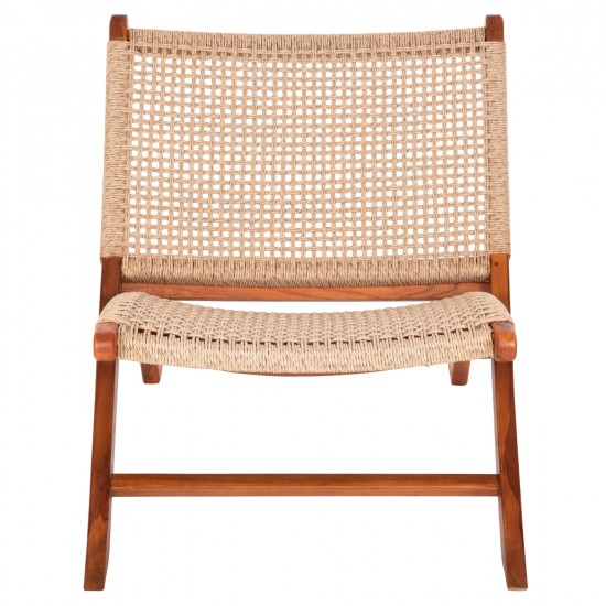 ΚΑΡΕΚΛΑ LOUNGE ΑΝΑΔΙΠΛΟΥΜΕΝΗ FERM HM9477.01 ΜΑΣΙΦ ΤΕΑΚ ME ΣΧΟΙΝΙ VIRO 65,5x80x67Υεκ