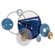 ΔΙΑΚΟΣΜΗΤΙΚΟ ΤΟΙΧΟΥ HM4207 ΜΕΤΑΛΛΟ ΣΕ ΜΠΛΕ ΑΠΟΧΡΩΣΕΙΣ 87x54 εκ.