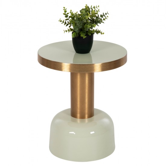 ΒΟΗΘΗΤΙΚΟ ΤΡΑΠΕΖΑΚΙ ERODE HM4243.07 ΜΕΤΑΛΛΟ ΣΕ ΑΝΟΙΧΤΟ ΠΡΑΣΙΝΟ-ΧΡΥΣΟ Φ40,5x48Υ εκ.