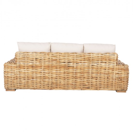 ΚΑΝΑΠΕΣ ΤΡΙΘΕΣΙΟΣ ΕΞ.ΧΩΡΟΥ TROPEL HM9808 ΞΥΛΟ MANGO-RATTAN ΦΥΣΙΚΟ-ΛΕΥΚΑ ΜΑΞΙΛΑΡΙΑ 216x88x85Υεκ
