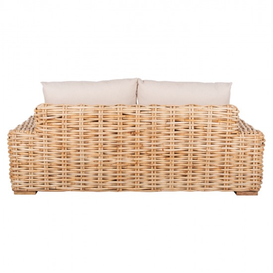 ΚΑΝΑΠΕΣ 2-ΘΕΣΙΟΣ TROPEL HM9809 ΞΥΛΟ MANGO-RATTAN ΦΥΣΙΚΟ-ΛΕΥΚΑ ΜΑΞΙΛΑΡΙΑ 192x88x70-85Υεκ.