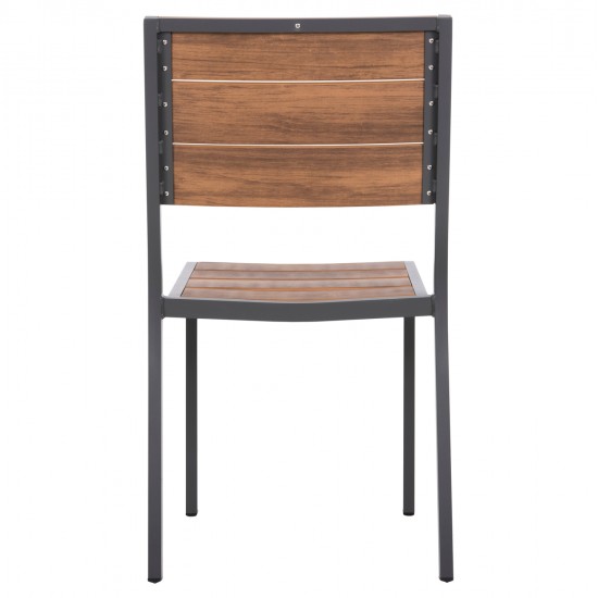 ΚΑΡΕΚΛΑ ΑΛΟΥΜΙΝΙΟΥ SAGA HM6063.02 ΣΚΟΥΡΟ ΓΚΡΙ ΜΕ POLYWOOD 46x52x86Υεκ.