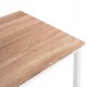 ΤΡΑΠΕΖΙ ΤΡΑΠΕΖΑΡΙΑΣ GOOSE HM9532.02 MDF SONAMA-ΛΕΥΚΟ ΜΕΤΑΛΛΟ 120X80Χ75Yεκ.