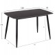 ΤΡΑΠΕΖΙ RAVEN HM9854.02 ΚΕΡΑΜΙΚΟ TOP ΜΑΥΡΟ ΜΑΡΜΑΡΟ-ΜΑΥΡΟ ΜΕΤΑΛΛΟ 120x70x73Υεκ.