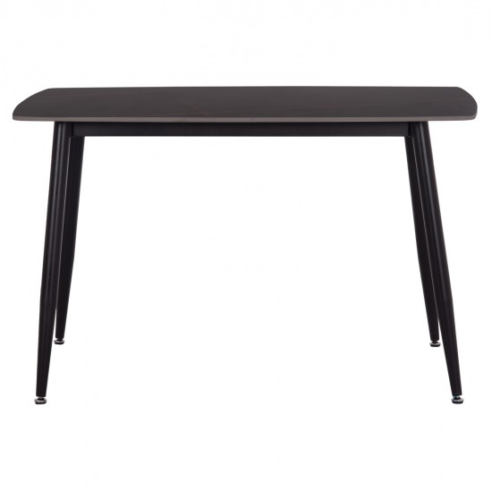 ΤΡΑΠΕΖΙ RAVEN HM9854.02 ΚΕΡΑΜΙΚΟ TOP ΜΑΥΡΟ ΜΑΡΜΑΡΟ-ΜΑΥΡΟ ΜΕΤΑΛΛΟ 120x70x73Υεκ.