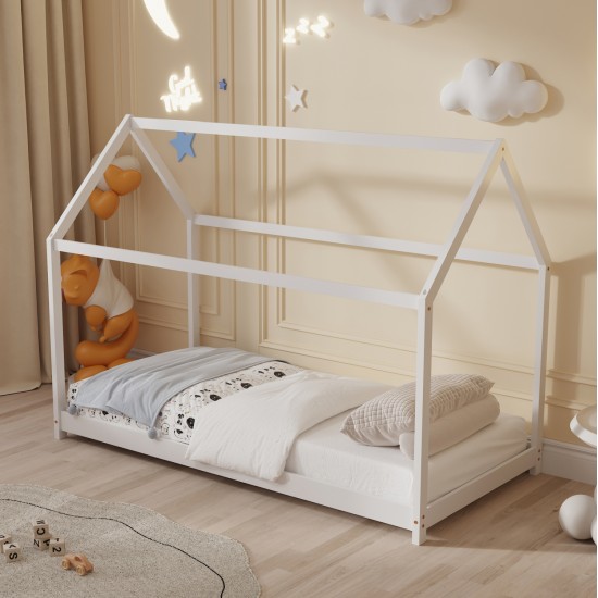 ΚΡΕΒΑΤΙ ΠΑΙΔΙΚΟ PEPE HM677.03 τ.MONTESSORI ΞΥΛΟ ΠΕΥΚΟ ΛΕΥΚΟ- 190x90εκ