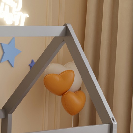 ΚΡΕΒΑΤΙ ΠΑΙΔΙΚΟ PEPE HM678.05 τ.MONTESSORI ΞΥΛΟ ΠΕΥΚΟ ΓΚΡΙ- 140x70εκ